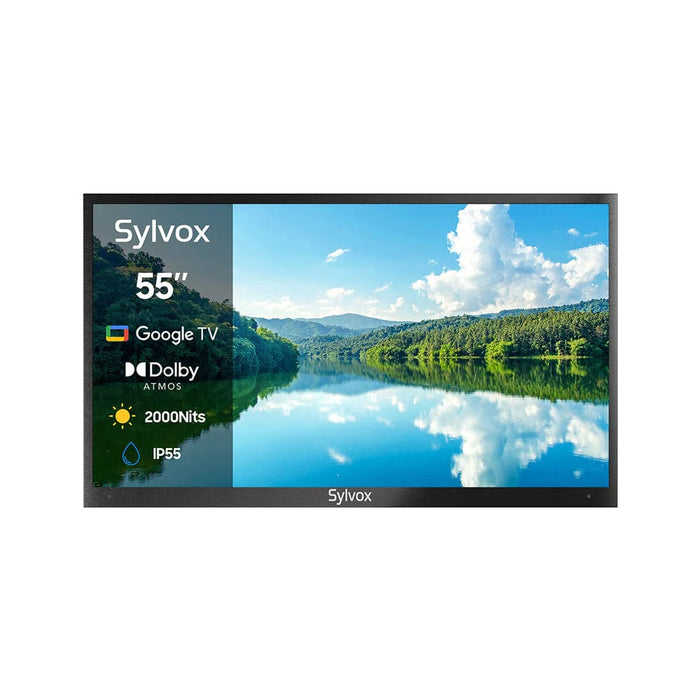 Sylvox 55" 2000Nit Google Outdoor TV - 2024 Pool Pro 2.0 Series Full Sun OT55A2KHGF