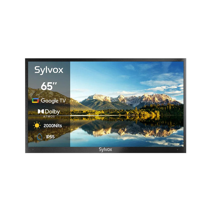 Sylvox 65" 2000Nit Google Outdoor TV - 2024 Pool Pro 2.0 Series Full Sun OT65A2KHGF
