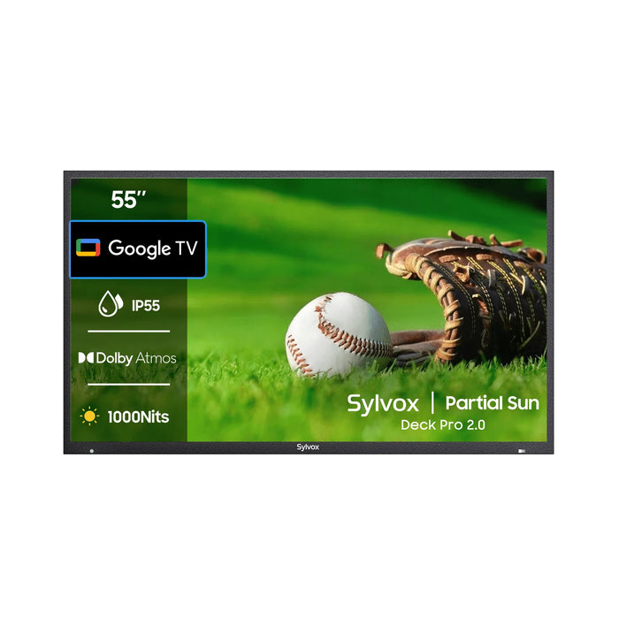 Sylvox 55" Outdoor TV (Google TV) - 2024 Deck Pro 2.0 - Partial Sun OT55A2KHGD