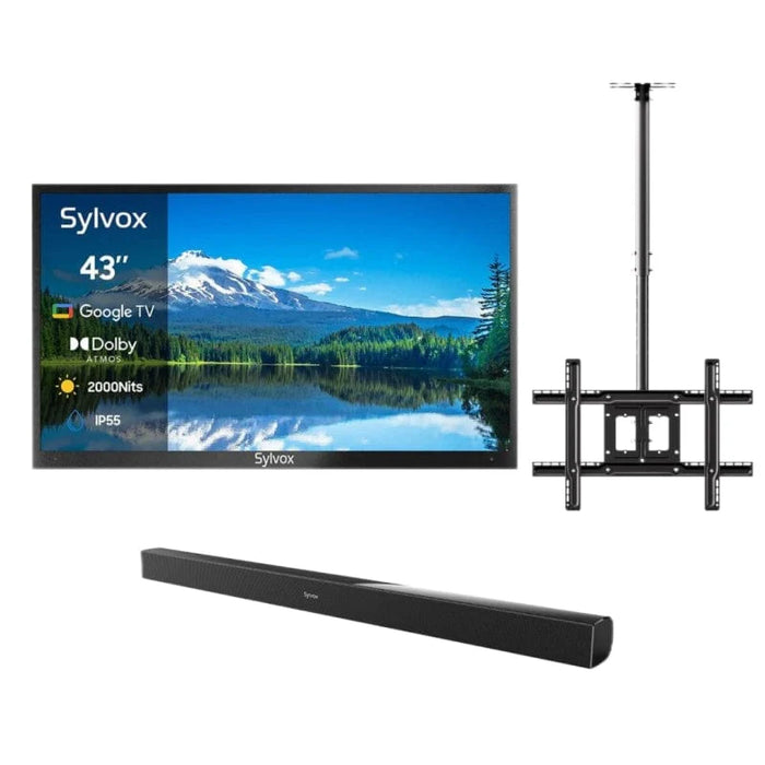Sylvox 43" 2000Nit Google Outdoor TV - 2024 Pool Pro 2.0 Series Full Sun OT43A2KHGF