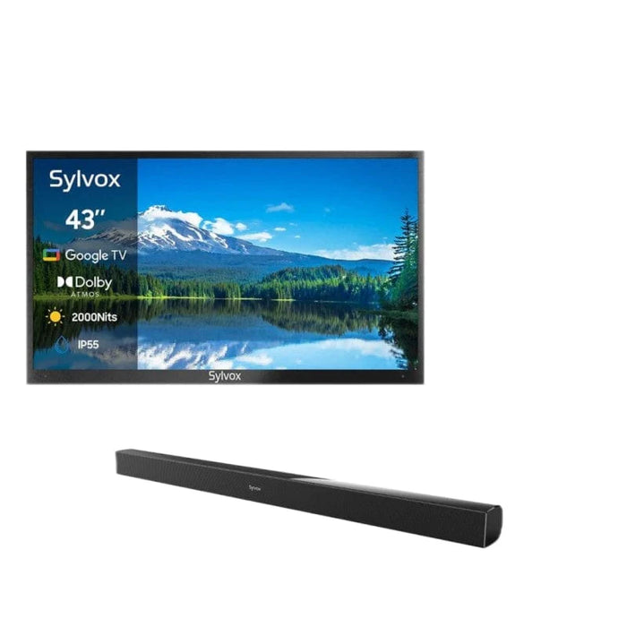 Sylvox 43" 2000Nit Google Outdoor TV - 2024 Pool Pro 2.0 Series Full Sun OT43A2KHGF