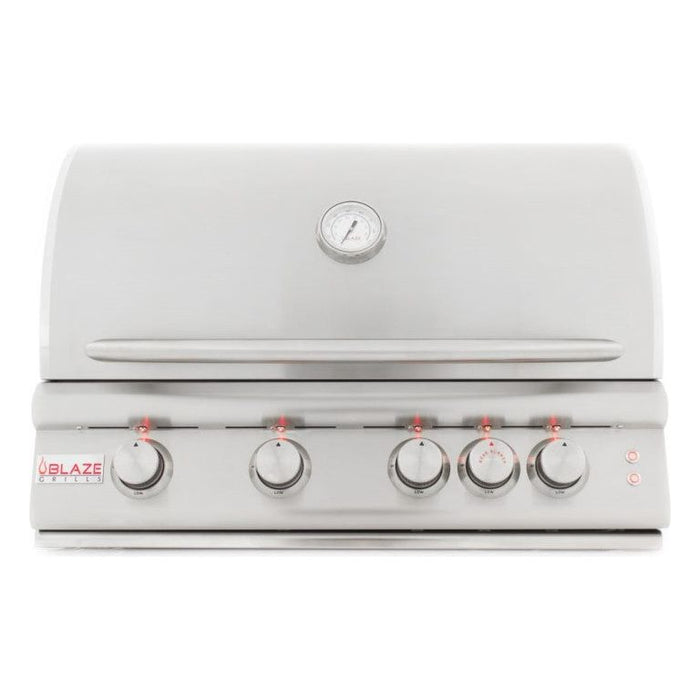 Blaze 32-Inch 4-Burner LTE Gas Grill with Rear Burner and Built-in Lighting System BLZ-4LTE2-LP/NG