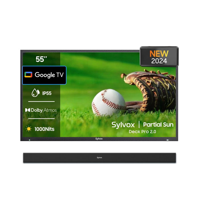 Sylvox 55" Outdoor TV (Google TV) - 2024 Deck Pro 2.0 - Partial Sun OT55A2KHGD
