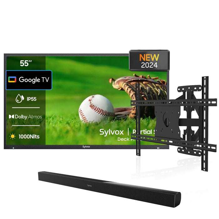 Sylvox 55" Outdoor TV (Google TV) - 2024 Deck Pro 2.0 - Partial Sun OT55A2KHGD
