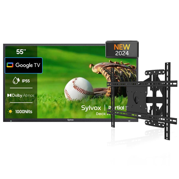 Sylvox 55" Outdoor TV (Google TV) - 2024 Deck Pro 2.0 - Partial Sun OT55A2KHGD