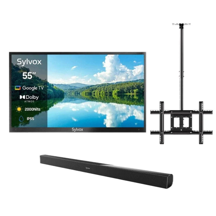 Sylvox 55" 2000Nit Google Outdoor TV - 2024 Pool Pro 2.0 Series Full Sun OT55A2KHGF