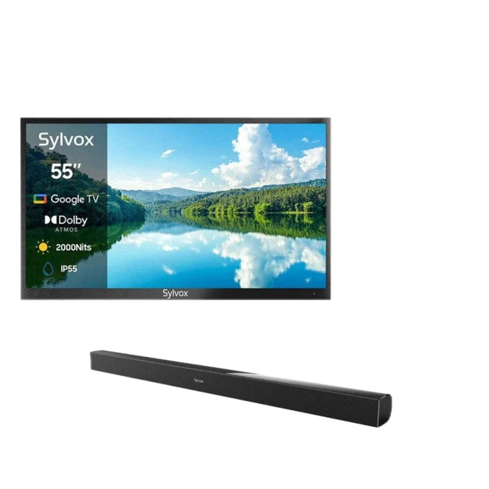 Sylvox 55" 2000Nit Google Outdoor TV - 2024 Pool Pro 2.0 Series Full Sun OT55A2KHGF