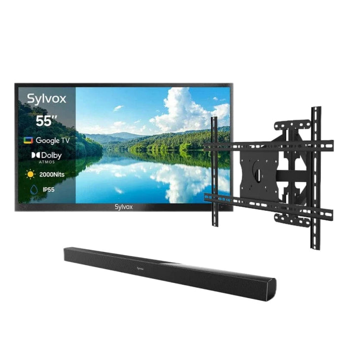 Sylvox 55" 2000Nit Google Outdoor TV - 2024 Pool Pro 2.0 Series Full Sun OT55A2KHGF