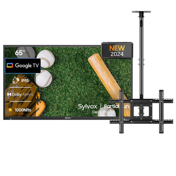 Sylvox 65" Outdoor TV (Google TV) - 2024 Deck Pro 2.0 - Partial Sun OT65A2KHGD