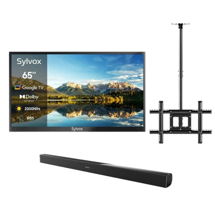 Sylvox 65" 2000Nit Google Outdoor TV - 2024 Pool Pro 2.0 Series Full Sun OT65A2KHGF