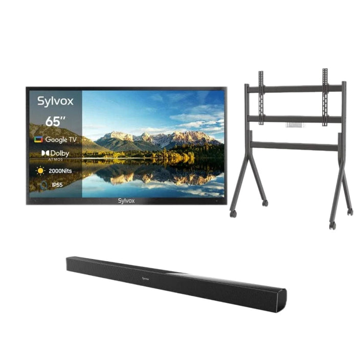 Sylvox 65" 2000Nit Google Outdoor TV - 2024 Pool Pro 2.0 Series Full Sun OT65A2KHGF
