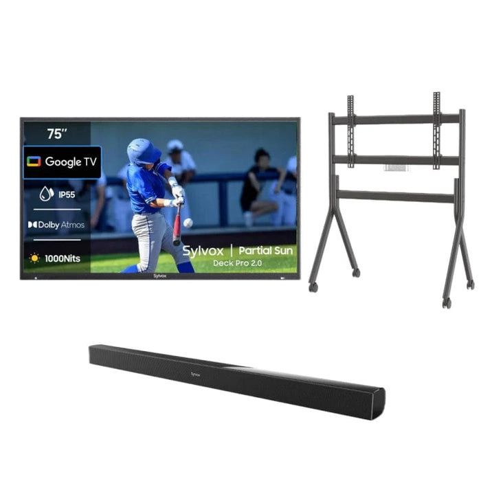 Sylvox 75" Outdoor TV (Google TV) - 2024 Deck Pro 2.0 - Partial Sun OT75A2KHGD