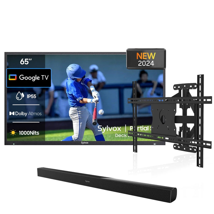 Sylvox 75" Outdoor TV (Google TV) - 2024 Deck Pro 2.0 - Partial Sun OT75A2KHGD