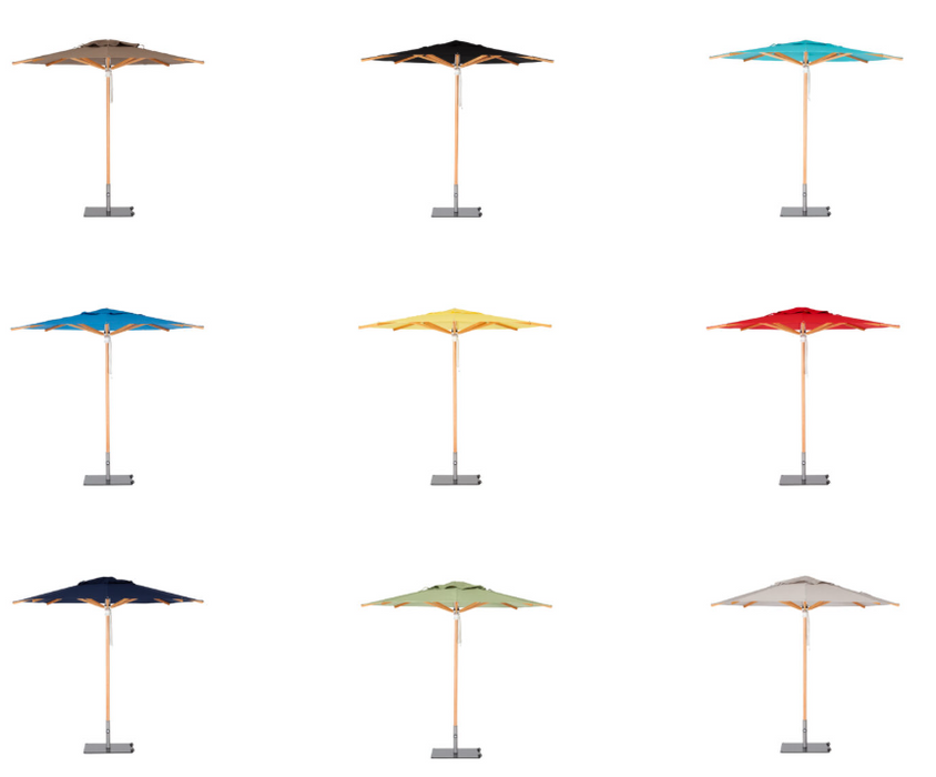 Woodline Shade Solutions Pacific Parasol (Small) Hardwood Frame PC27RE/SD, PC25SE/SD