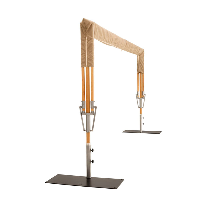 Woodline Shade Solutions Papillon Rectangular 9.8 x 15.1 ft. Dual Post Parasol PA346REE/SD