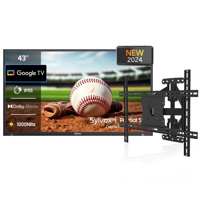 Sylvox 43" Outdoor TV (Google TV) - 2024 Deck Pro 2.0 - Partial Sun OT43A2KHGD